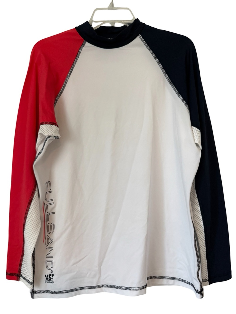 Fullsand Men’s Rash Guard Swim Shirt Colorblock XL UPF 50